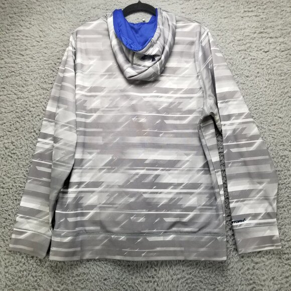 Under Armour Shirt Mens Medium Gray Loose Fit Pullover Sweatshirt Hoodie *Read* - Picture 10 of 13